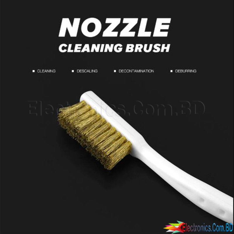 3D Printer Cleaner Tool Copper Wire Toothbrush Brush Handle For Nozzle Block Cleaning