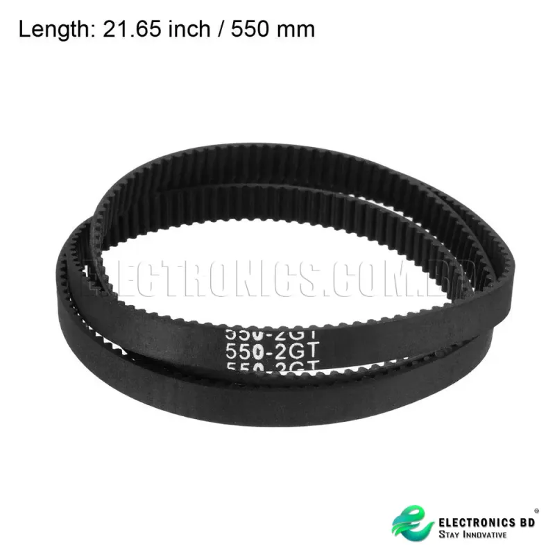 550mm GT2 Closed Loop Timing Belt Width 6mm 550-2GT-6