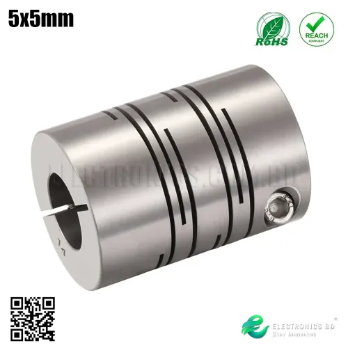 5mm x 5mm GICG stainless steel parallel lines clamp type shaft coupling for stepper motor servomotor D12L18.5