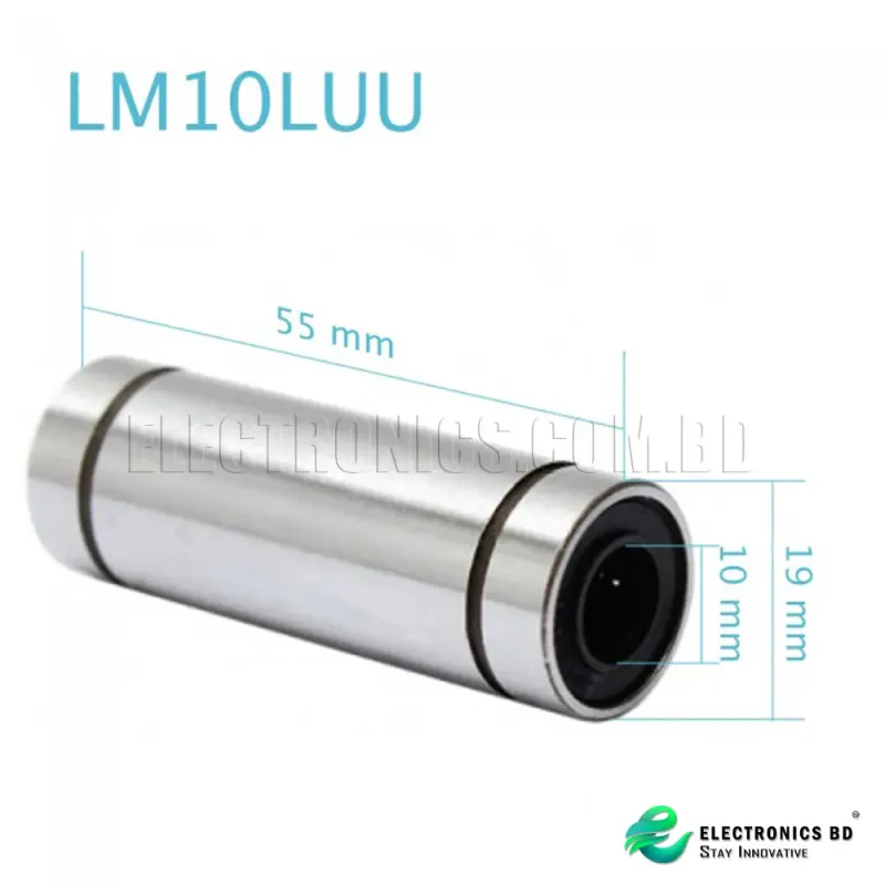 LM10LUU Extra Long Linear Rail Ball Bearing LM10LUU 10mm Bore for 3D Printers and CNC