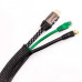 1Feet Black Insulated Braid Sleeveing 4mm Tight PET Wire Cable Gland Protection Cable Sleeve