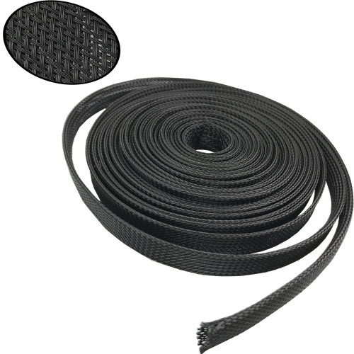 1Feet Black Insulated Braid Sleeveing 4mm Tight PET Wire Cable Gland Protection Cable Sleeve