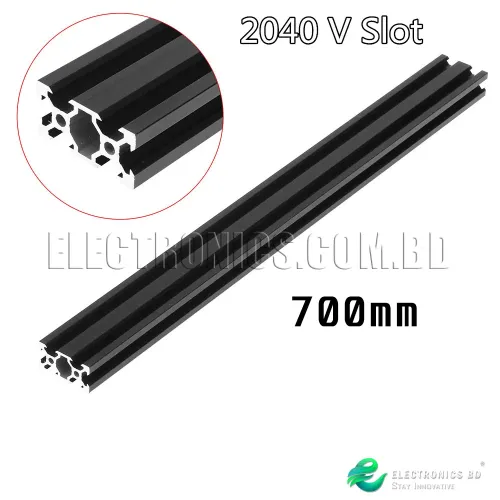 750mm V Slot 2040 Aluminum Profile European Standard Linear Rail for 3D Printer Parts and CNC DIY