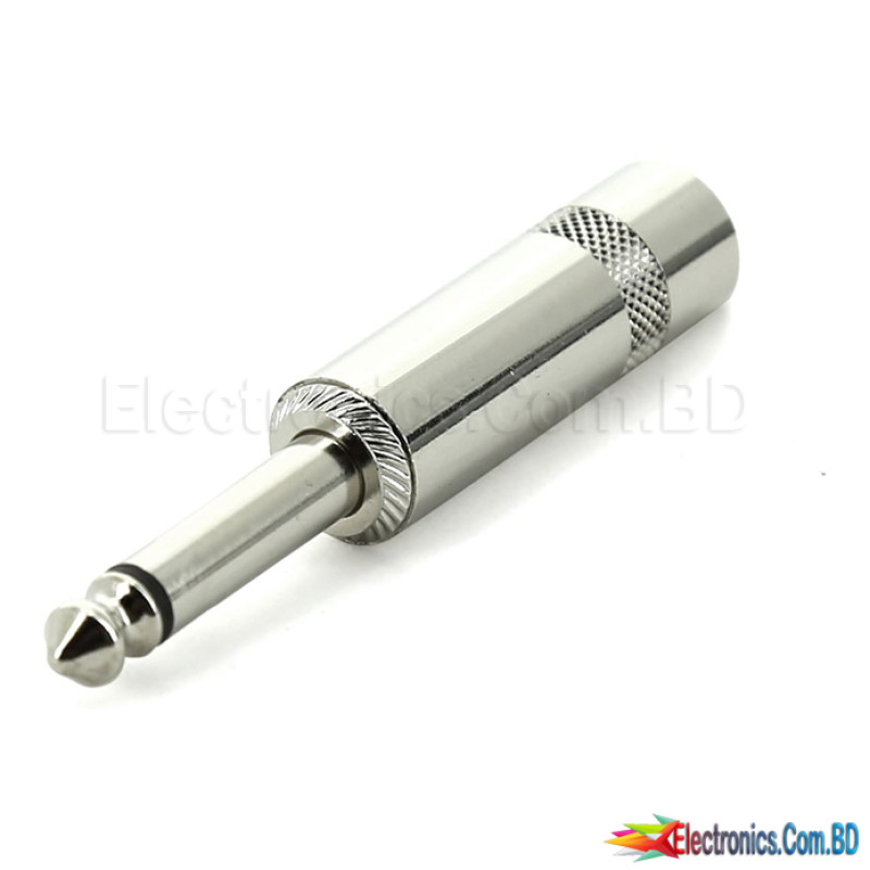 6.35mm 1/4"  mono  Audio Plug Jack Connector