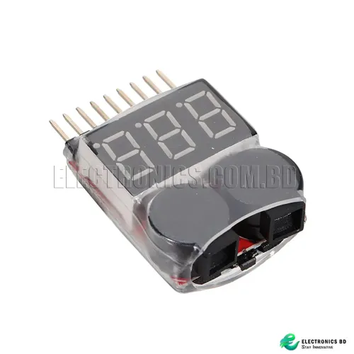 1-8s RC Lipo Battery Voltage Tester with LOW VOLTAGE Buzzer Alarm 2 in 1