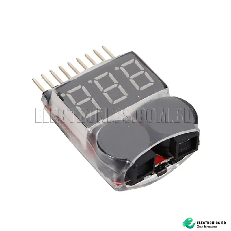 1-8s RC Lipo Battery Voltage Tester with LOW VOLTAGE Buzzer Alarm 2 in 1