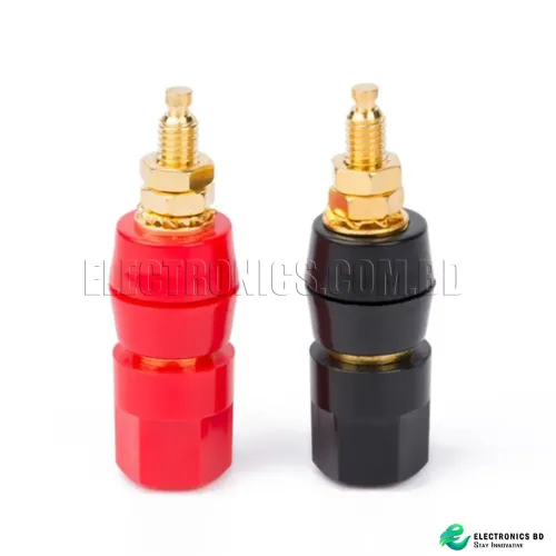 1 Pair 4mm Banana Plug Amplifier Terminal Binding Post Speaker Jack Red Black Connector