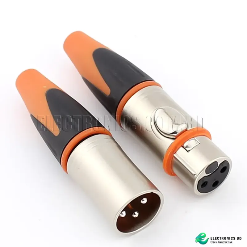 XLR male-female connector for max. 8 mm. cable (1 PAIR)