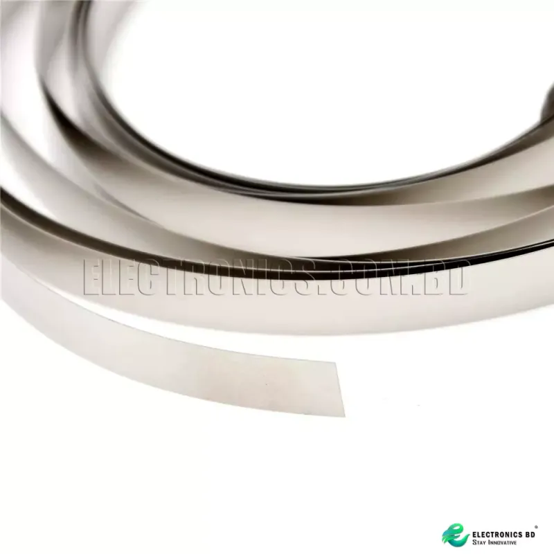 1 Feet 18650 Li-ion Battery Nickel Sheet Plate Nickel Plated Steel Belt Strip Connector  0.1 x 8 mm