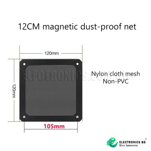 120mm PC Chassis Cooling Fan Dust Filter Magnet Dustproof Mesh Cover Computer Chassis Net Guard with Hole