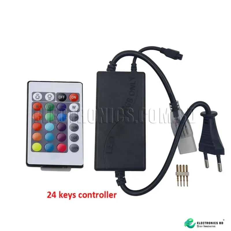 LED strip 220V 24 keys IR remote control for SMD 5050 and 3528 RGB LED strip SMD (High Quality)