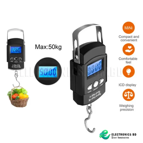 50KG Electronic Portable Digital Scale Hanging Hook