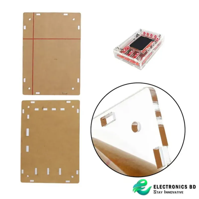 (High Quality) Case DSO138 DS0138 2.4" TFT Pocket-size Digital Oscilloscope Handheld Acrylic DIY Case Cover Shell for DSO138