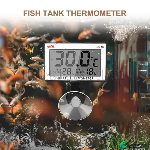 DC16 Waterproof Digital LCD Fish Tank Thermometer Underwater Temperature With Suction Cup