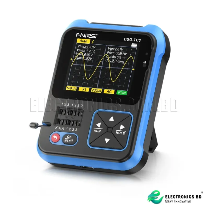 DSO-TC3 3-IN-1 Handheld Digital Oscilloscopes Signal Generator Transistor Tester