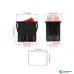 Double Rocker Switch SPST ON-OFF 6 Terminals Red light 16A 250V AC with Waterproof Cover (White)