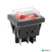 Double Rocker Switch SPST ON-OFF 6 Terminals Red light 16A 250V AC with Waterproof Cover (White)