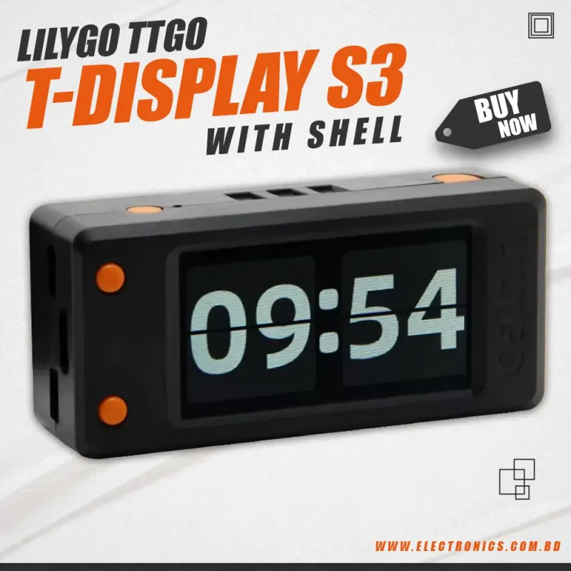 LILYGO TTGO T-Display S3 with shell ESP32-S3 WIFI Bluetooth 5.0 Wireless Development Board With 1.9 inch ST7789 LCD