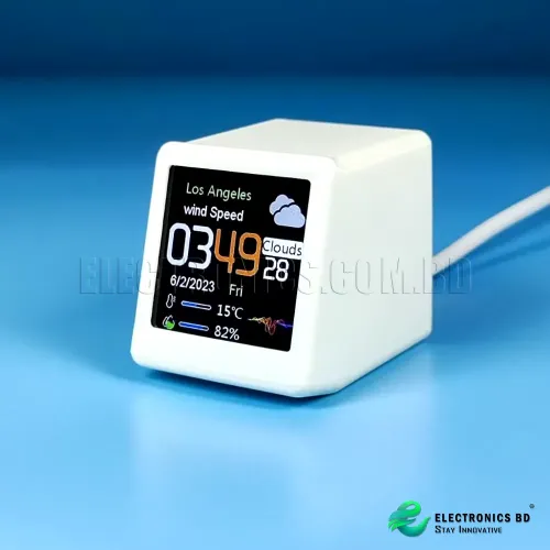 Smart Clock WiFi USB Charging Weather Forecast Station Plastic Mini Desk Clock