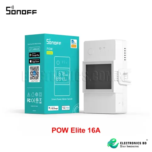 Sonoff POW Elite R3 (16A) WiFi Smart Relay with Power Meter and LCD Display (POWR316D)