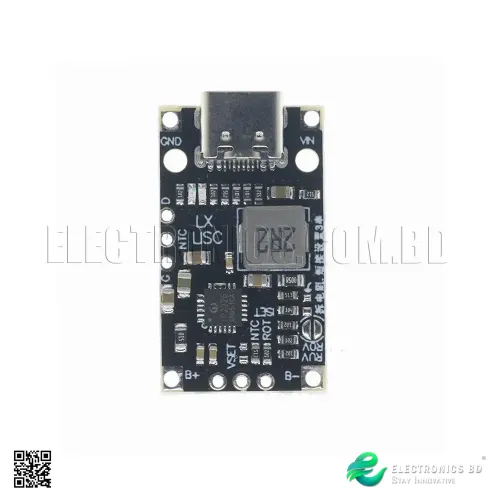 Type-C USB 2S BMS 15W 8.4V 1.5A Lithium Battery Charging Boost Module