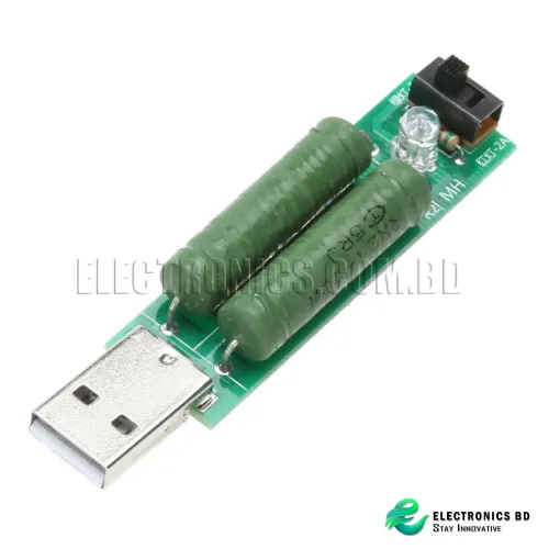 USB Load Resistor 2A/1A with Switch for Battery Capacity Voltage Current Tester Meter Detector (Package : Load)