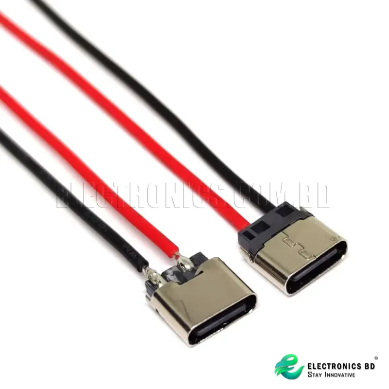 USB Type-C 2P Welding Wire Female Connector