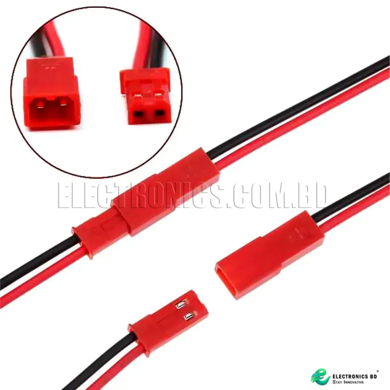 lipo battery male female JST connector