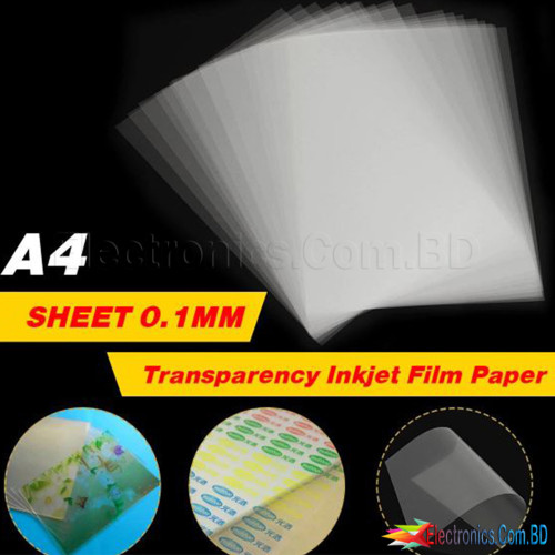 1 Pcs Screen Printing Transparency Inkjet Film Paper PCB Print Stencil Design Inkjet Film Retains the Ink Thickness 0.12mm