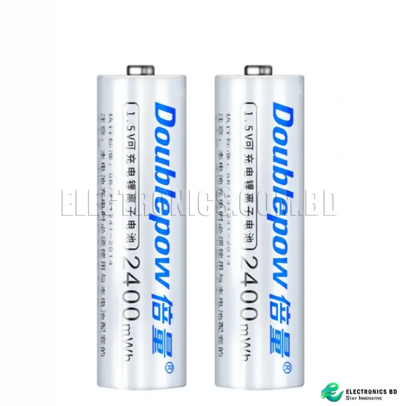 1.5V AA Size 2400mAh Rechargeable Li-ion Battery Cell