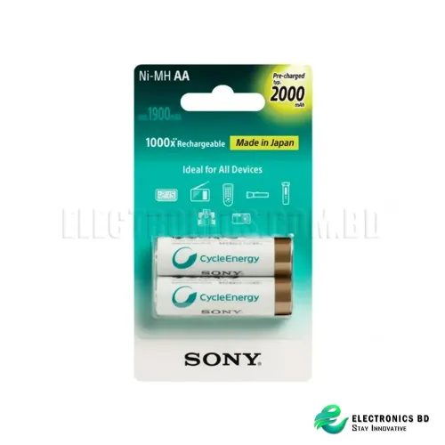 2000 mAH AA Size Rechargeable Battery Sony Brand