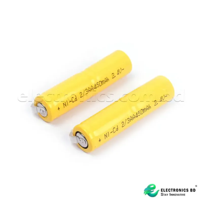 1 Pcs 2/3 AA 2.4v 450mAh Batter Ni-CD Rechargeable Battery for Electric Shaver Razor LED Light Cell