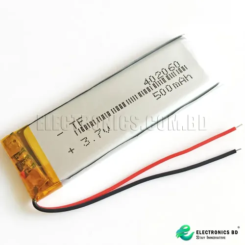 3.7V 500mAh CL602046 Li-Polymer Rechargeable Battery