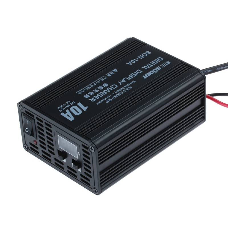 220V 10A Smart Fast Battery Charger LCD Digital Display PWM For 12V/6V battery Car Motorcycle