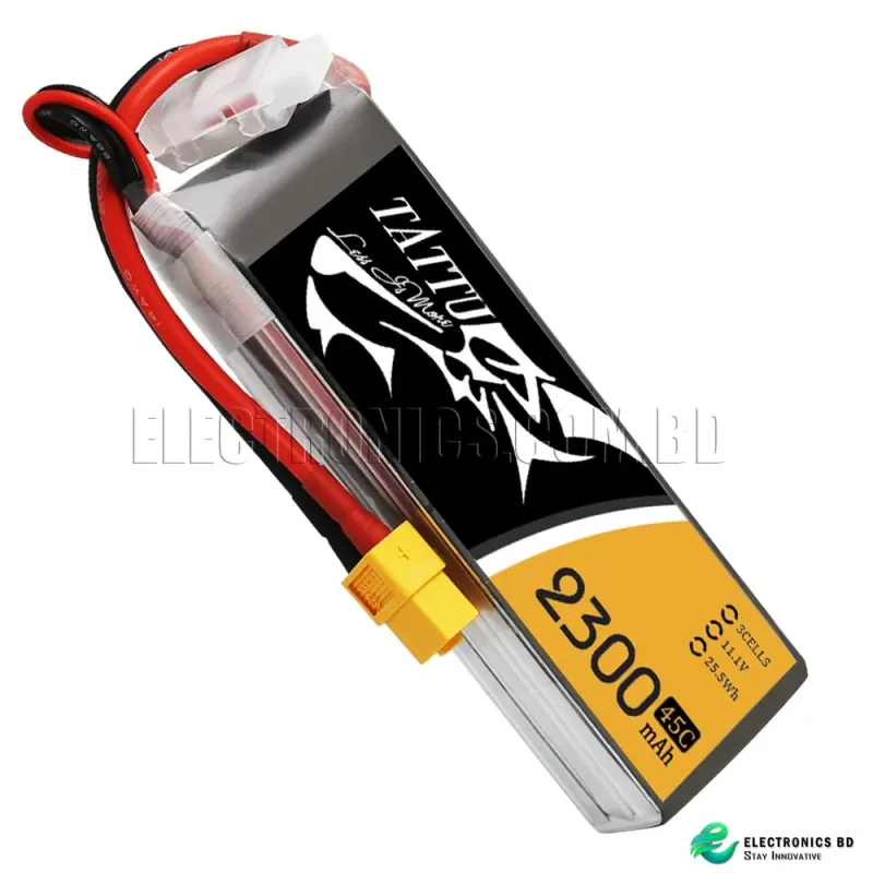 Tattu LiPo Battery Pack 2300mAh 11.1V 45C 3S with XT60