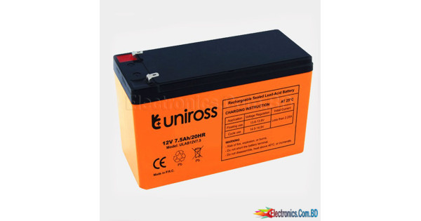 Uniross Lead Acid Battery 12V 7.5AH