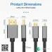 2 Meter Braided Ultra Thin Micro HDMI Cable 4K 60Hz Micro HDMI to HDMI Cable