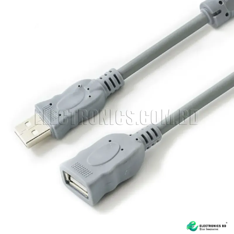 USB Male to Female 1.5 Meter, Grey extension Cable