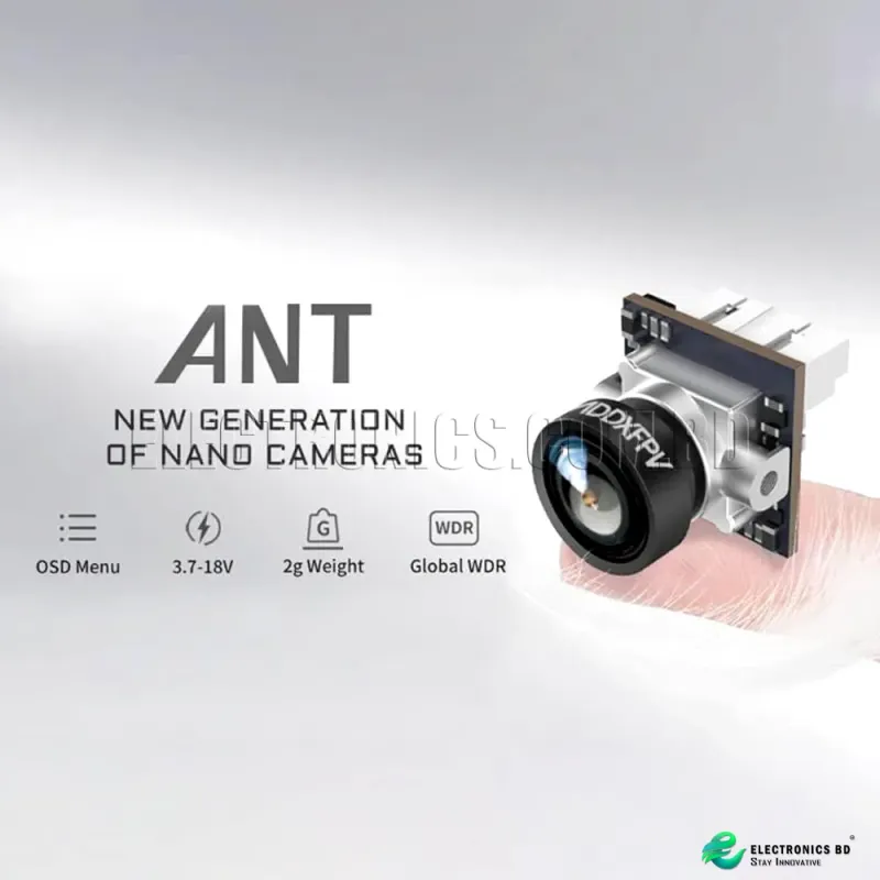 CADDX ANT Nano FPV Camera 1200TVL Global WDR with OSD Ultra Light