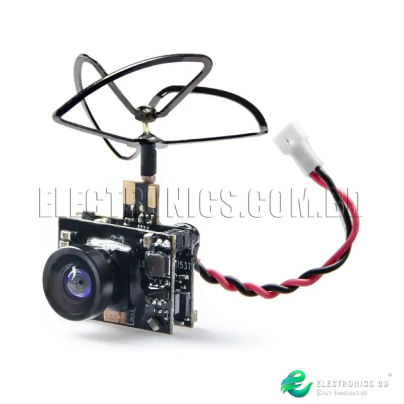 Micro FPV AIO Camera (600TVL) and 5.8G 0/25/50/200mW Switchable Transmitter with Clover Antenna for FPV RC Car FPV Racing Drone Quadcopter Micro RC Plane