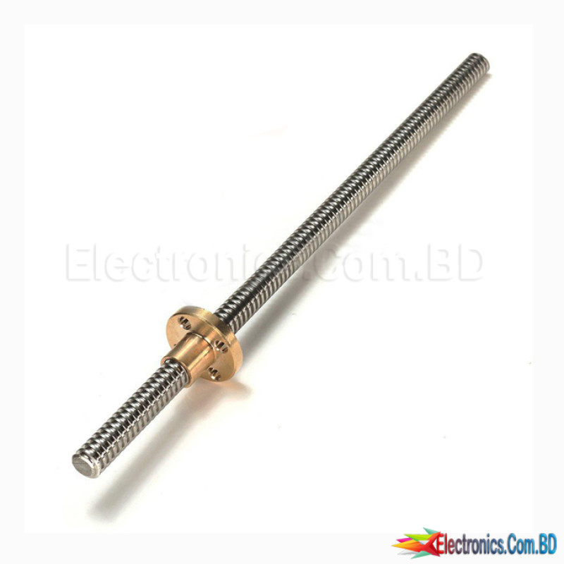 T8 LEAD / BALL SCREW 500 MM 8MM + SCREW NUT FOR 3D PRINTER ACCESSORIES