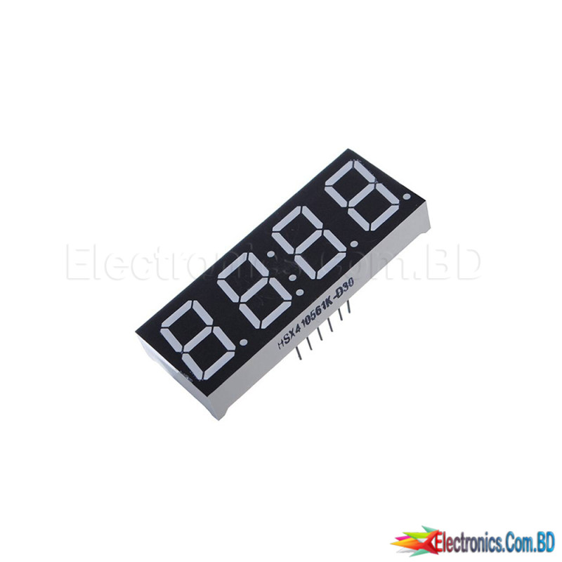 High quality 0.36" 7 Segment 4 Digit Super Red Clock LED Display Common Anode Time 12 Pins For DIY .36 inch