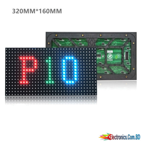 P10 LED Screen Panel Module Outdoor 320*160mm 32*16 Pixels 1/4 Scan SMD3535 Full Color P10 LED Display Module