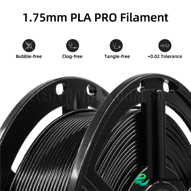 PLA Pro+ 1.75mm 3D Printing Filament, 1kg - Black (Generic)