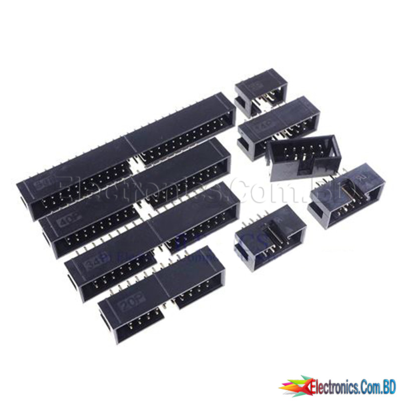 1pcs dip 14 PIN 2.0MM pitch MALE SOCKET straight idc box headers PCB CONNECTOR DOUBLE ROW DC3 HEADER