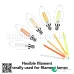 BLUE COB LED Filament Edison Bulb Lamp Parts 18.8mm 54mm DC 3V Incandescent Light Diodes Accessories