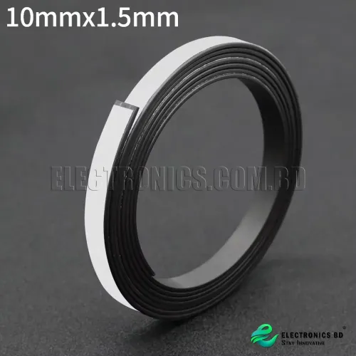 1 feet 10x1.5mm Self-Adhesive Magnetic Tape Rubber Magnet Strip