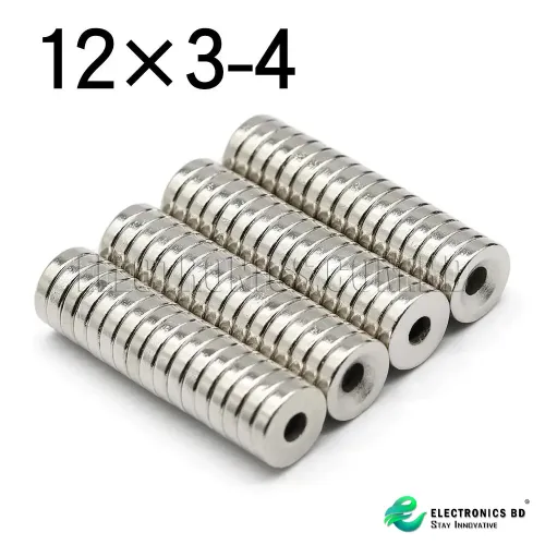 12X3-4mm N35 Neodymium Permanent Magnet With hole NdFeB