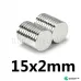 Neodymium Magnet Coin Shape 15 x 2 mm 