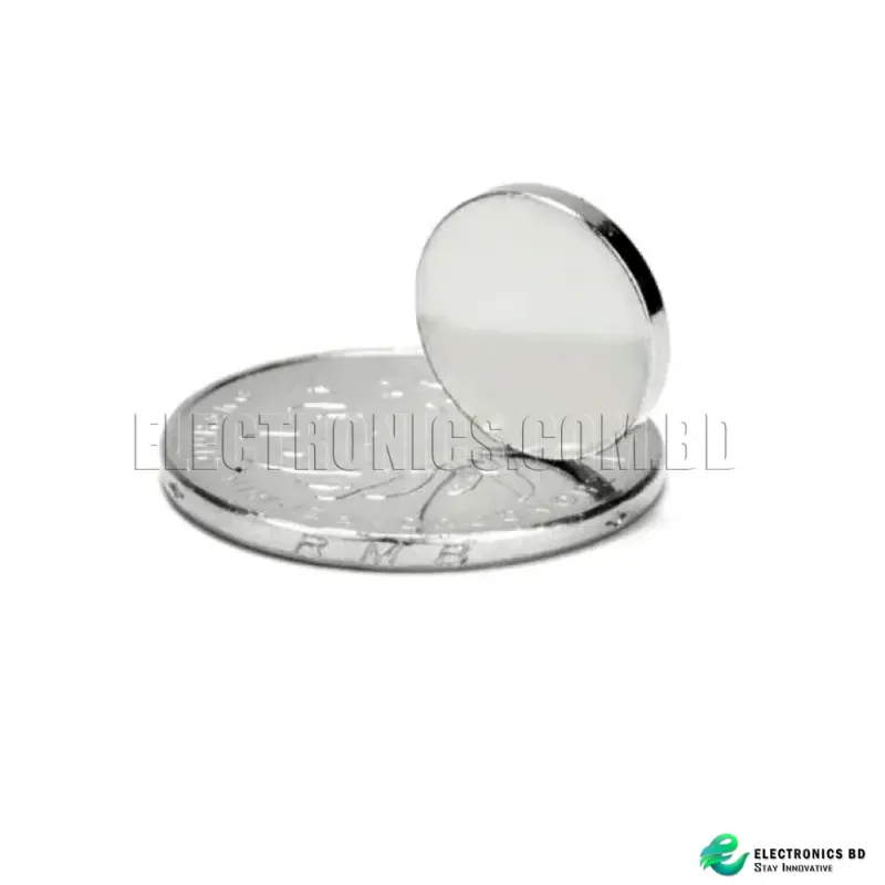 Neodymium Magnet Coin Shape 15 x 2 mm 